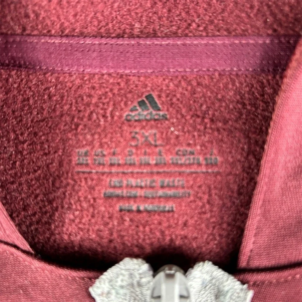 adidas Texas A&M Aggies Jacket Mens 3XL Maroon Hooded Full Zip SEC team‎ issued